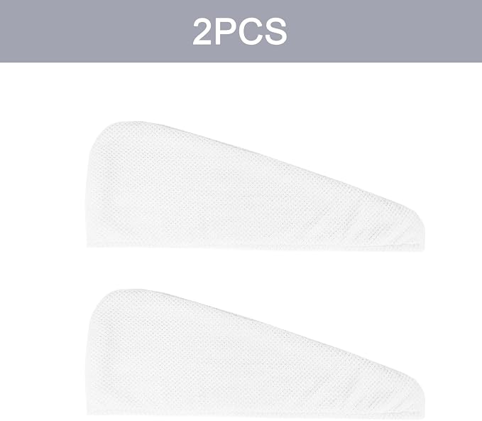 2 Pack Microfiber Hair Towel Wrap - Image 3