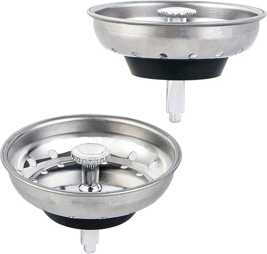 2 PCS Kitchen Sink Strainer and Stopper Combo Basket Replacement by CORNERJOY