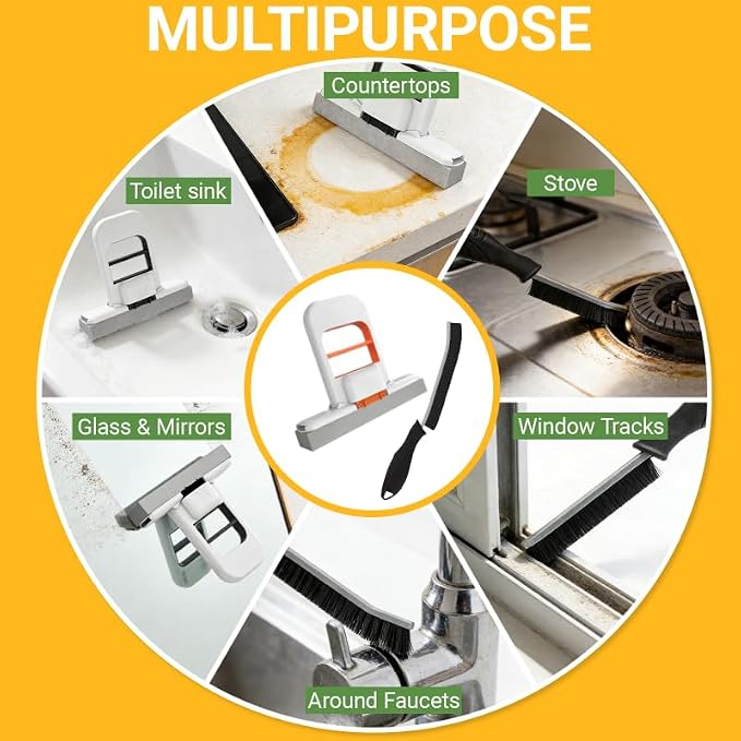 2 Pcs Mini Mop for Small Spaces, Foldable Self-Squeeze Wet and Dry Sponge Mop - Image 6
