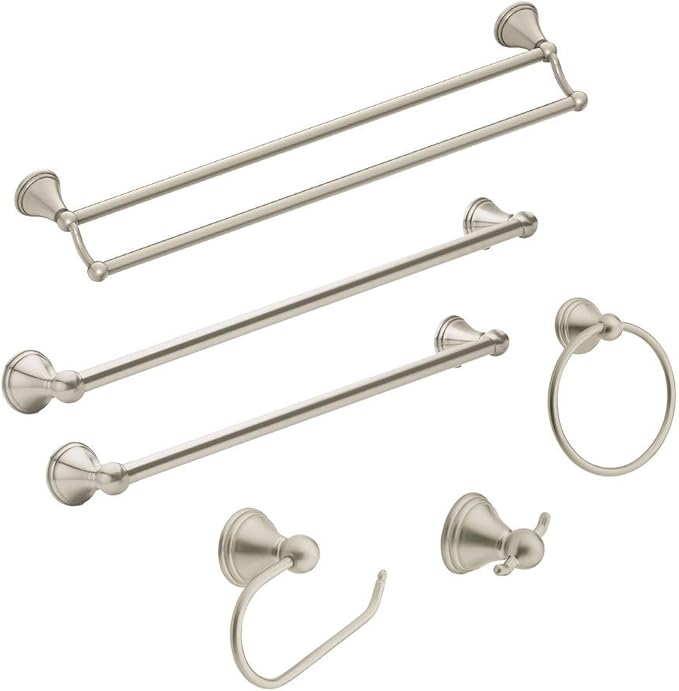 Moen DN8403BN Preston Double Robe Hook, Brushed Nickel - Image 4