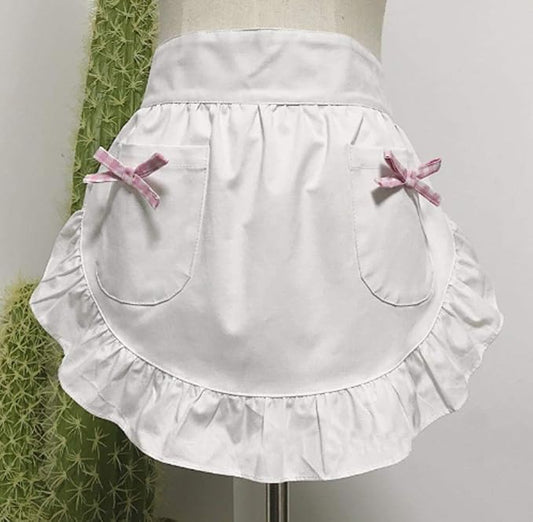 CRB Fashion Waist Apron Kitchen Cooking Restaurant Cotton Bistro Half Aprons - Image 2
