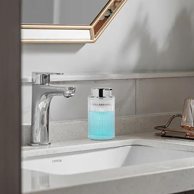 Clear Foaming Soap Dispenser, 12 Oz Glass Foaming Hand Soap Dispenser - Image 2