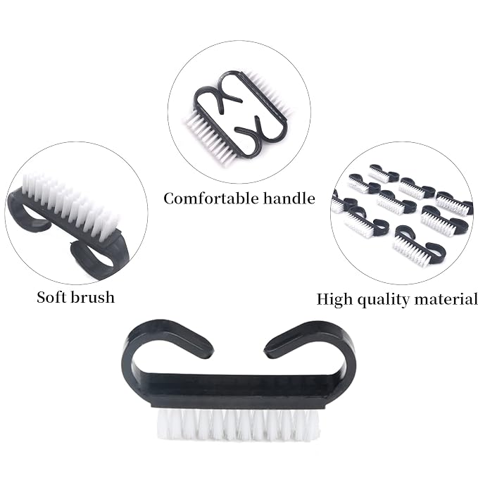 Nail Cleaning Brush- 20 Pcs Home Plastic Nail Brushes - Image 2