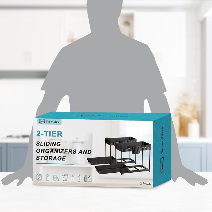 2 Pack Multi-Purpose Under Sink Organizers and Storage, 2026 Pull Out Cabinet - Image 7