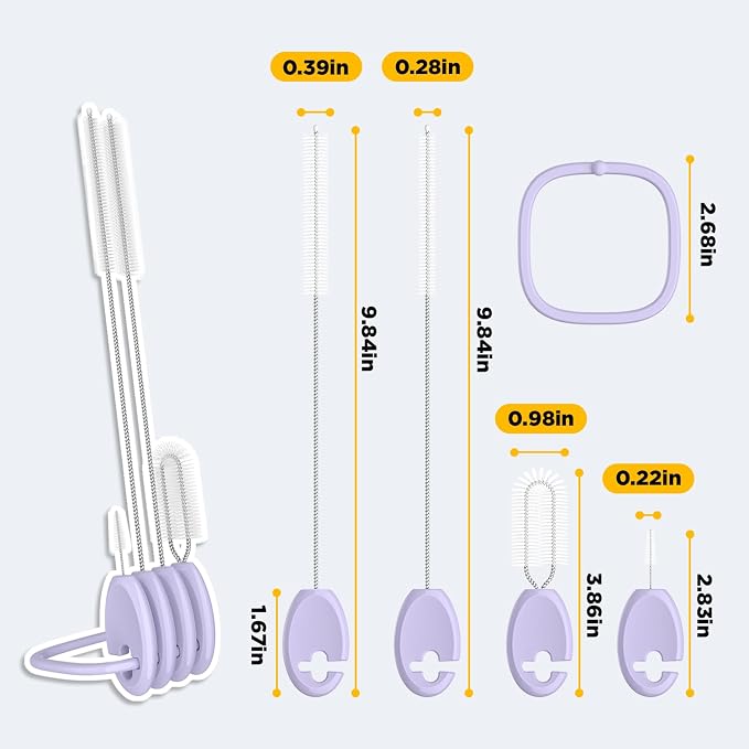 Straw Brush Set, 4 Piece Cleaner Kit - Image 2