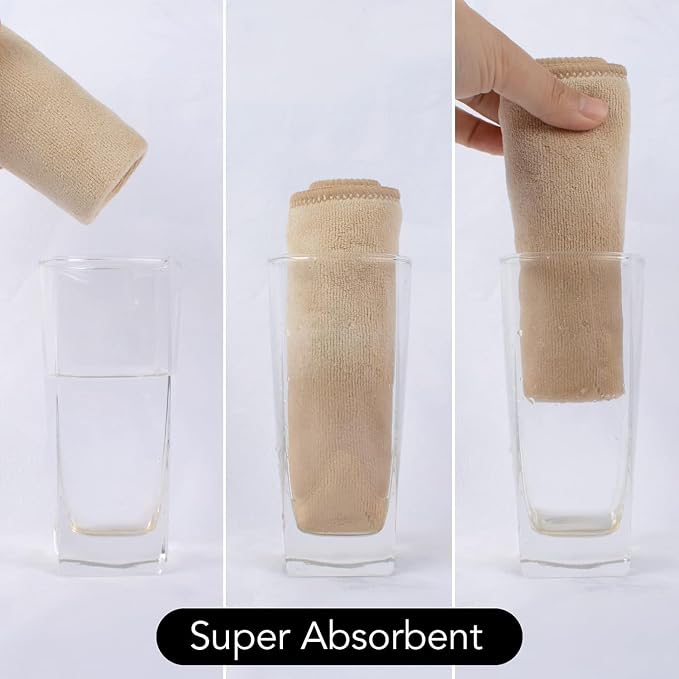 SINLAND Microfiber Facial Cloths Fast Drying Washcloth 12inch x 12inch - Image 6