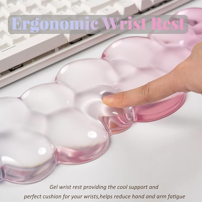 Gel Keyboard Wrist Rest Cloud Set, - Image 2
