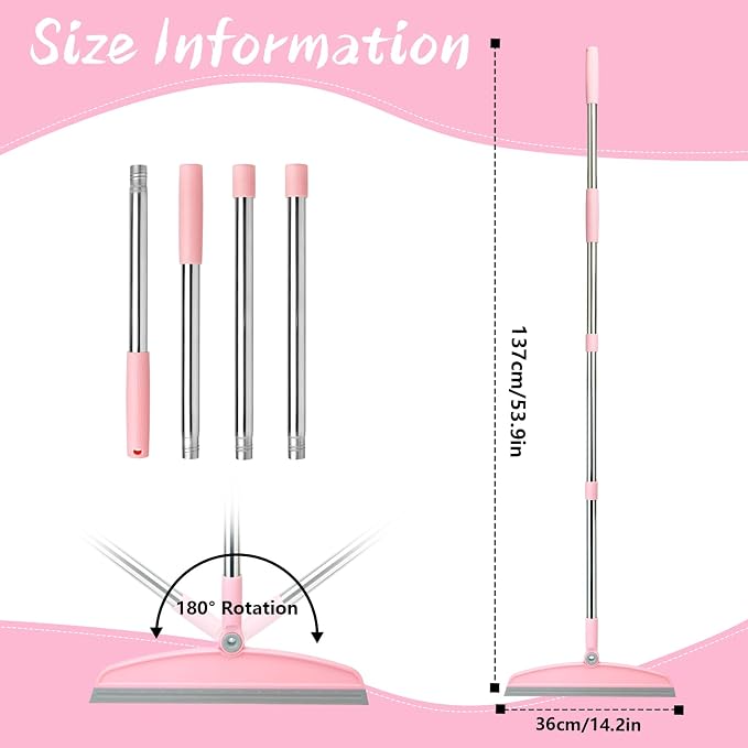 Multifunction Silicone Broom, 54 Inch Adjustable Long Handle Rubber Magic Broom - Image 2
