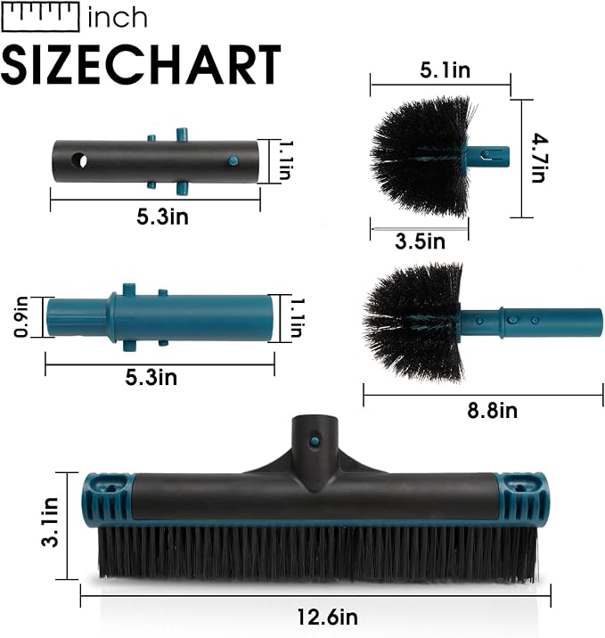 Poolvio 20" 2 in 1 Pool Brush Head - Image 3