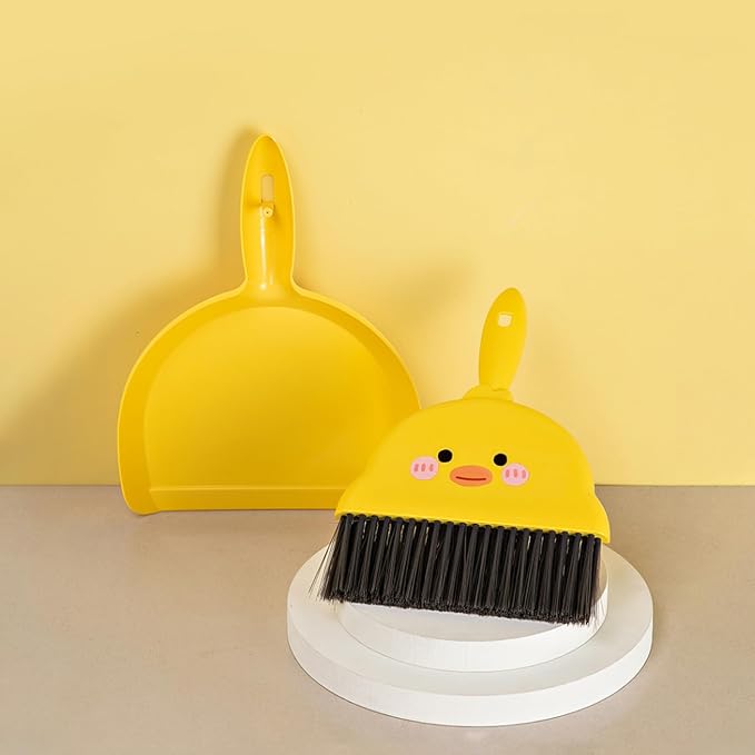 Small Broom and Dustpan Set, Cute Little Yellow Hand Mini Broom and Dustpan Set - Image 5