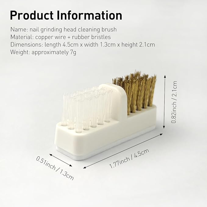 Nail Drill Bit Wire Cleaner Brush, 5-Piece Nail Art Cleaning Tool Set - Image 7