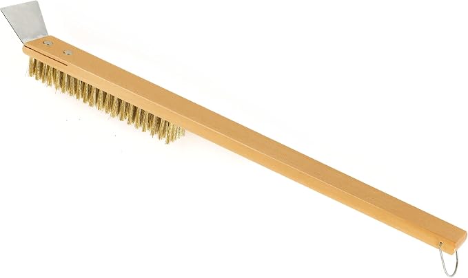 Lrui Pizza Oven Brush, Copper Wire Pizza Stone Cleaning Brush - Image 3