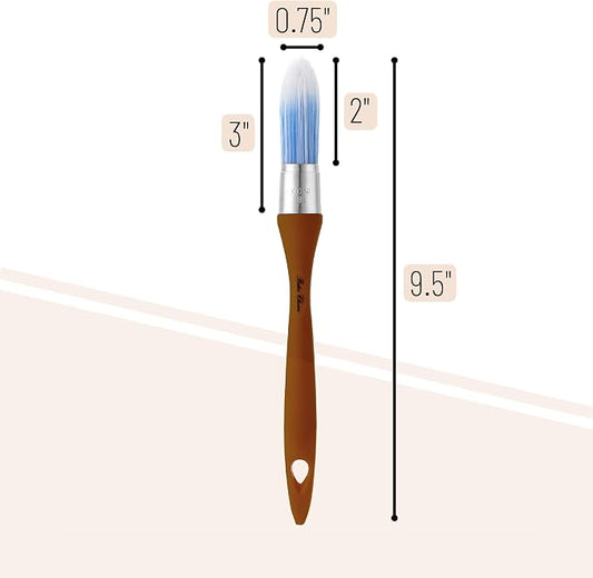 Bates- Trim Paint Brush, 0.75 Inch, Ergonomic Non-Slip Handle, Synthetic - Image 2
