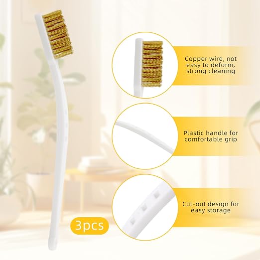 Small Brass Brush 3PCS Brass Wire Brushes - Image 3
