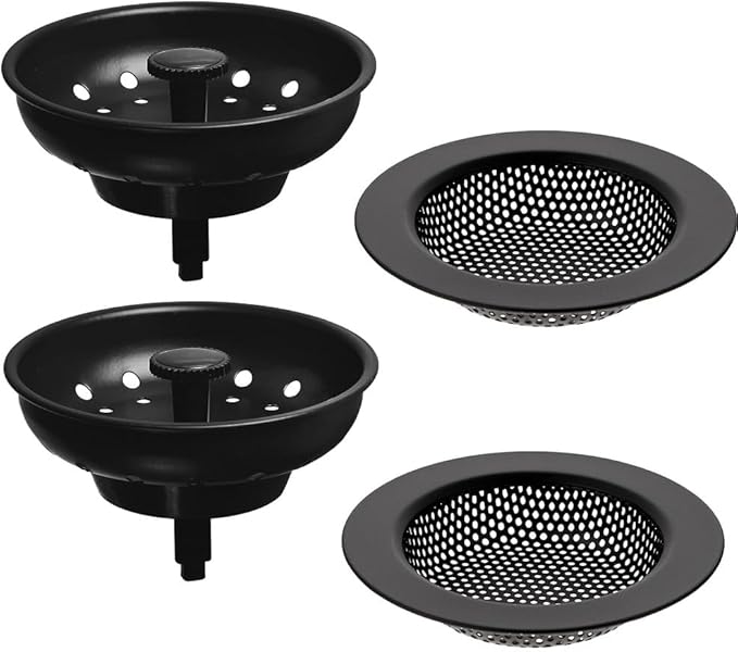 AJOMAN Kitchen Sink Drain Strainer Basket and Sink Drain Stopper, Sink Strainers by AJO+AJOMAN