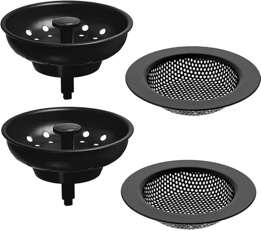 AJOMAN Kitchen Sink Drain Strainer Basket and Sink Drain Stopper, Sink Strainers by AJO+AJOMAN
