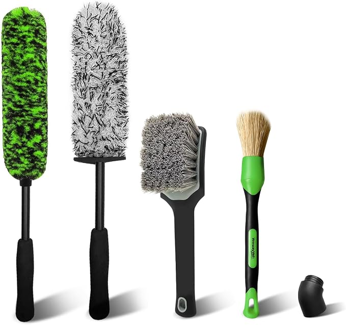 YeewayVeh 4PCS Car Wheel Cleaning Kit, 360° Bendable Wheel Brush by YeewayVeh