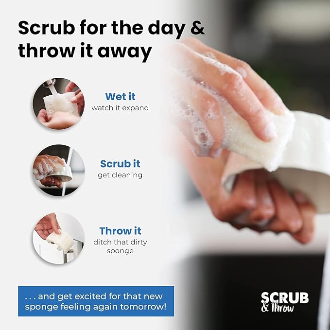 Scrub & Throw Natural Loofah Sponges, Non-Scratch Kitchen Sponges, - Image 3