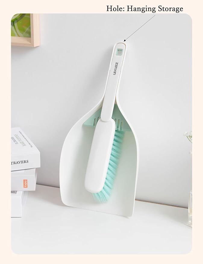 Small Hand Broom and Dustpan Set, Thick Stiff Brush Bristle, Little Dust Pan - Image 6