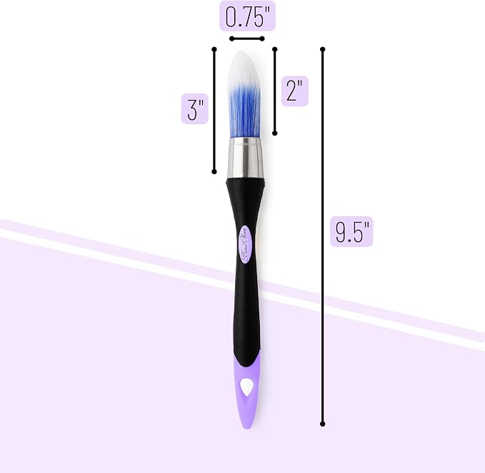Bates- Trim Paint Brush, 0.75 Inch, Ergonomic Non-Slip Handle, Synthetic - Image 2