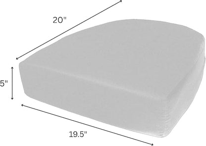 Cushion Source Rounded Back Seat Cushion, 19.5" x 20" x 5" deep Indoor and Outdoor Durable seat Cushion Made with Fade Resistant Sunbrella Fabric, Hidden Zipper, Sunbrella Makers Spectrum Cherry