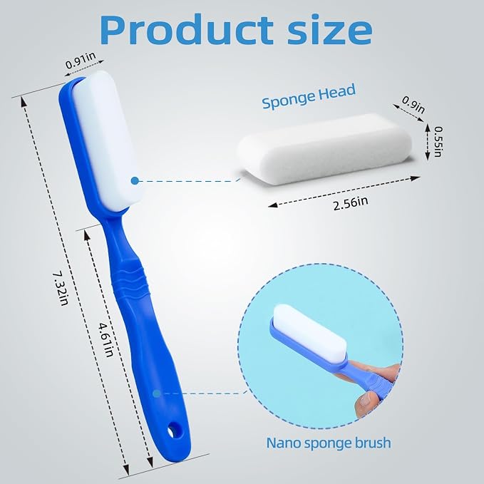 Magic sponges with Long Handle, 39 Melamine Sponge Refills & 2 Magic Sponge - Image 2