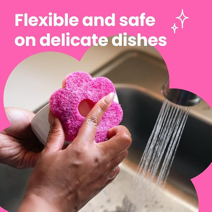 Scotch-Brite Brite Blooms Extra Gentle Scrub Sponge, Dishwasher-Safe Kitchen - Image 7
