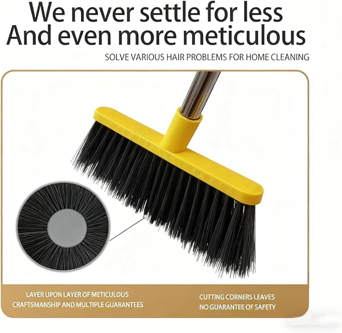 Broom and Dustpan Set with Long Handle - Image 2