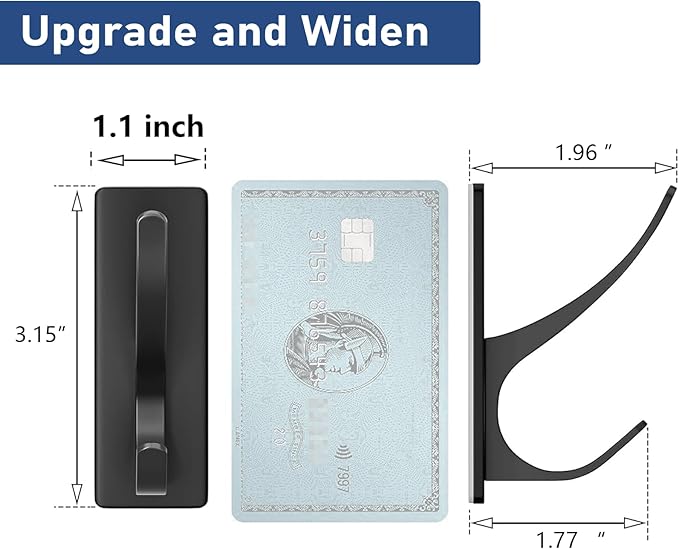 Self Adhesive Coat Hooks for Hanging, Heavy Duty Stainless Double Wall Hook for - Image 3