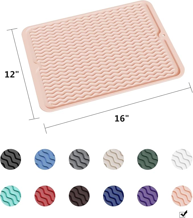 ZLR Silicone Dish Drying Mat & Heat Resistant Trivet - Image 6