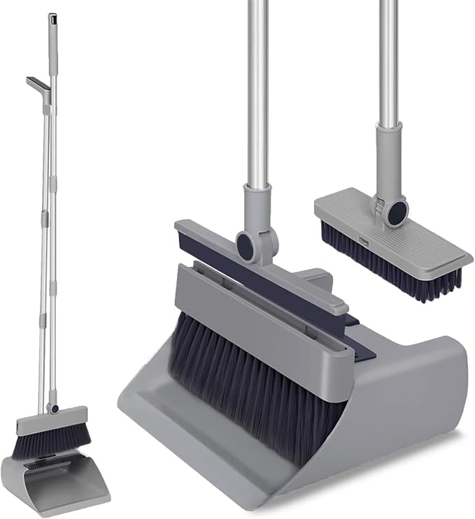 SDSM 4 in 1 Multifunctional Broom and Dustpan Combo Set, Heavy Duty Brooms by Unknown