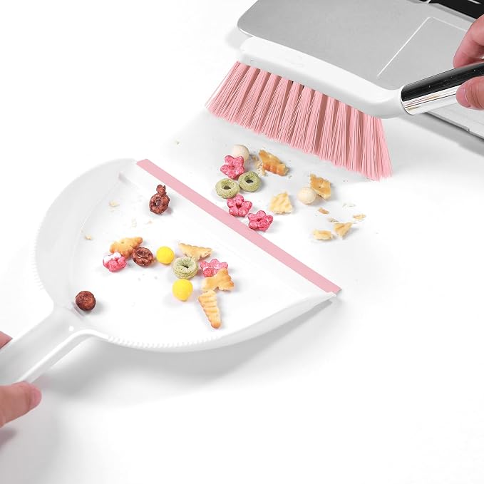 NACENA Mini Broom and Dustpan Set, Small Dust Pan and Brush Set - Image 4