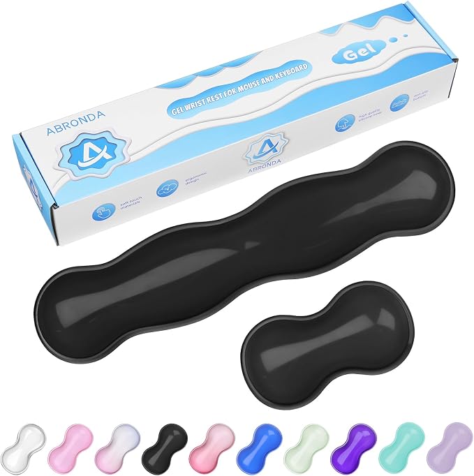 Gel Wrist Rest for Keyboard and Mouse, Wrist Rest for Keyboard, Mouse Wrist by ABRONDA