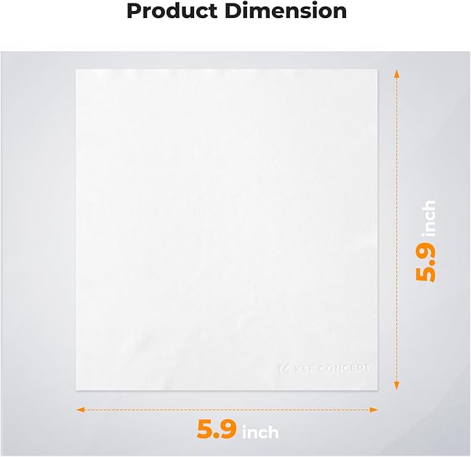 K&F CONCEPT 20 Pack Microfiber Cleaning Cloths, 6x6in Glasses Cleaning Cloths - Image 6