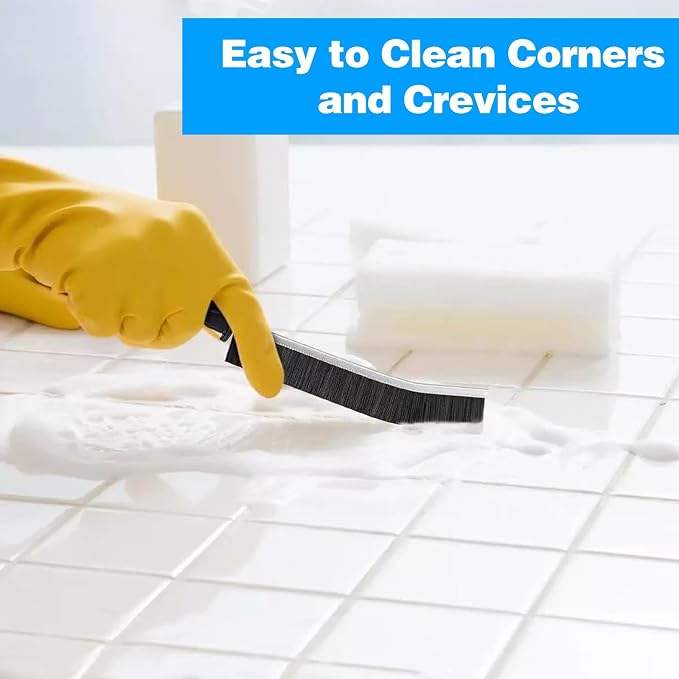Multi-Purpose Hard Bristle Brush Set, Crevice Cleaning Brush Kit - Image 6