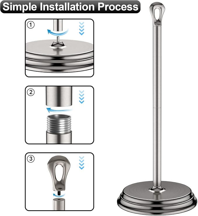 Toilet Paper Holder with Rustproof, Metal Free Standing Toilet Paper Stand - Image 5