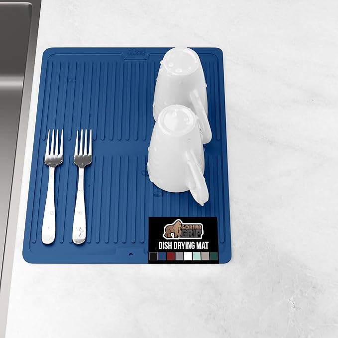 GORILLA GRIP 100% BPA-Free Patented Silicone Dish Drying Mat by GorillaGrip