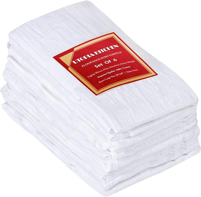 Utopia Kitchen White Flour Sack Towels 100% Cotton Tea Towels by UTOPIAKITCHEN