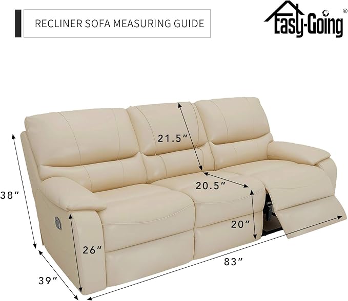 Easy-Going 8 Pieces Recliner Sofa Stretch Sofa Slipcover Sofa Cover Furniture Protector Couch Soft with Elastic Bottom Kids, Spandex Jacquard Fabric Small Checks Classic Blue