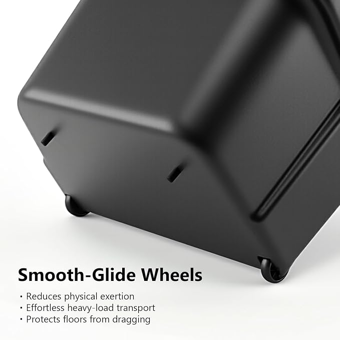 Jumbo Commercial Dustpan with Wheels & Comb Teeth - Image 3