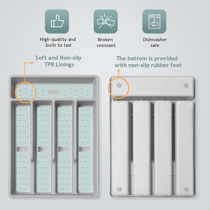 Silverware Organizer with Cutlery Icons，Silverware Tray - Image 5