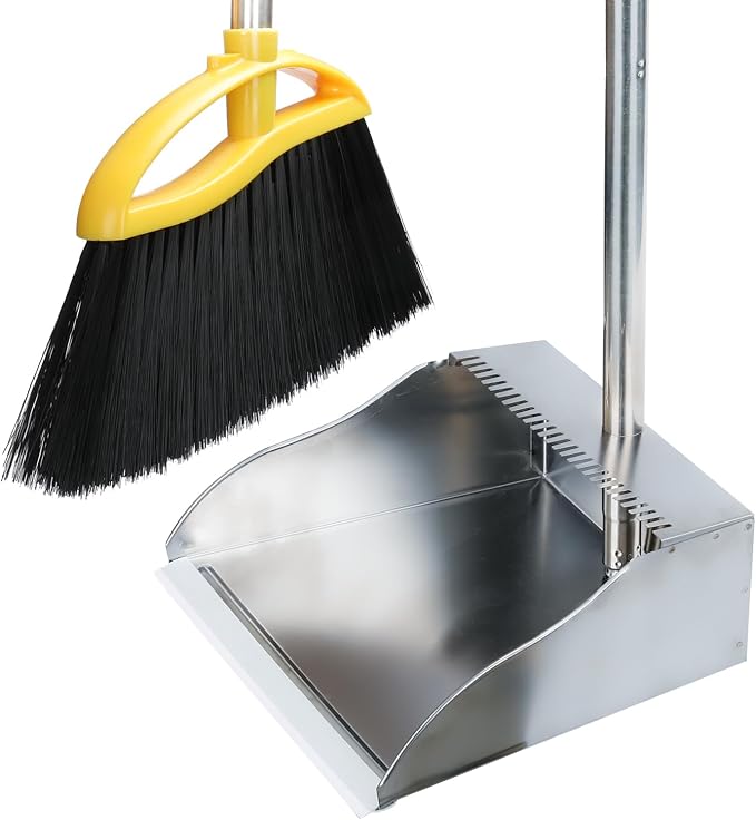 Broom and Stainless Steel Dustpan Set - Image 3