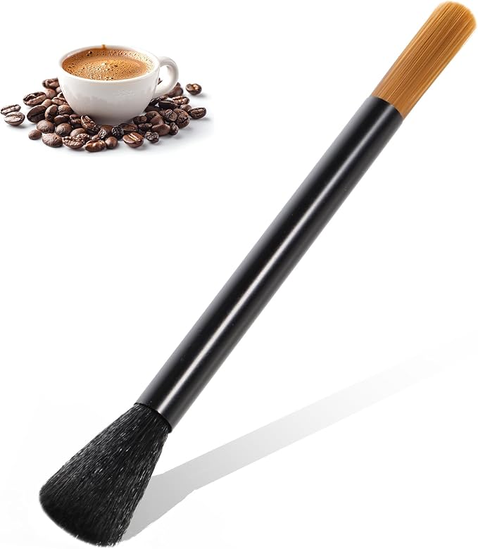 Giantree Dual Head Coffee Brush, Coffee Grinder Brush, Dusting Espresso Brush by Giantree