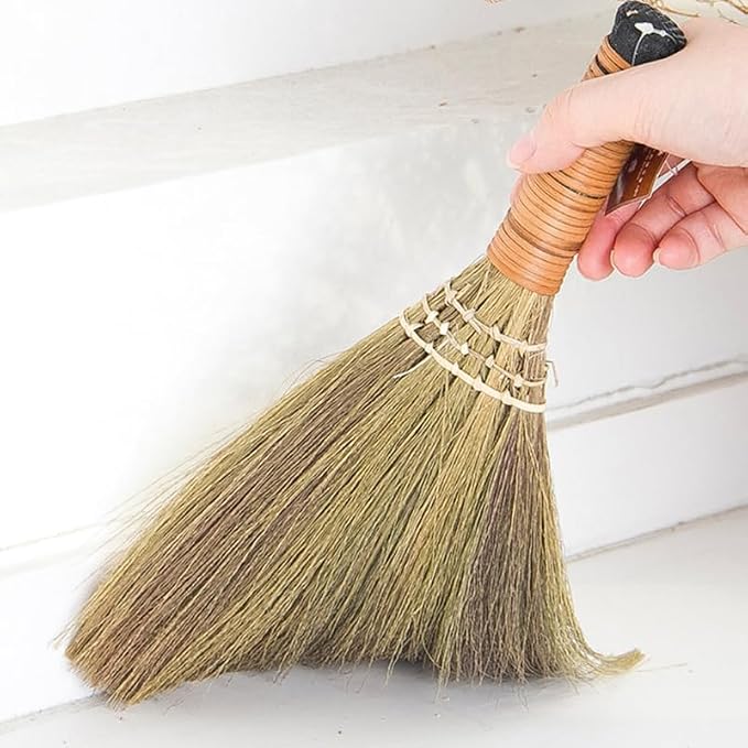 Veemoon 4 Pcs 12 Inch Whisk Broom, Handheld Cleaning Broom Straw Corn Whisk - Image 4
