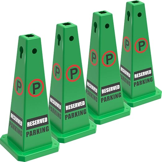 Plastic Traffic Cones, 4-Sided Message Cones, Road Safety Parking Cones by OranLite