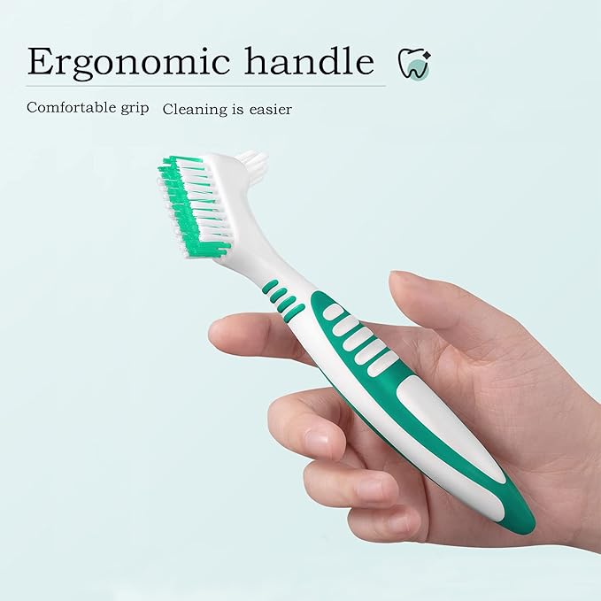 Denture Brush 4Pcs Denture Toothbrushes，Denture Cleaning Care Cleaning Brush - Image 4