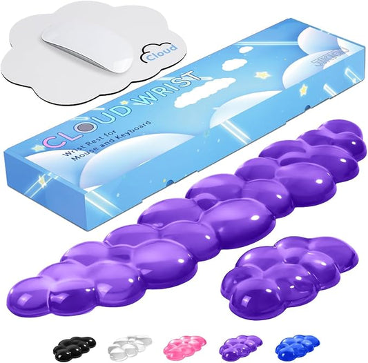 JIKIOU Clear Gel Wrist Rest for Keyboard and Mouse, Cool Silicone Mouse Wrist by JIKIOU