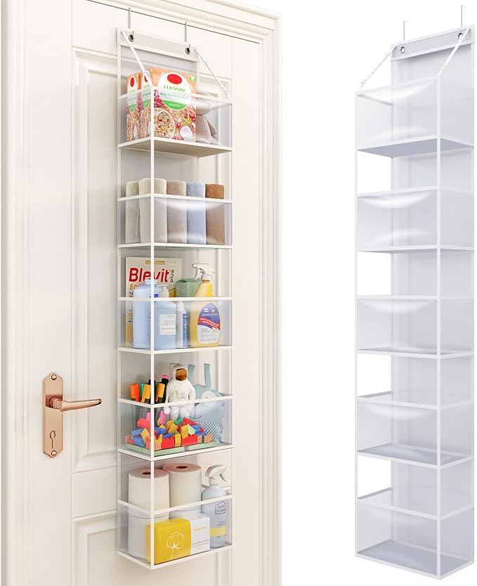 Fixwal 5-Shelf Over The Door Hanging Pantry Organizer, Room Organizer by Fixwal