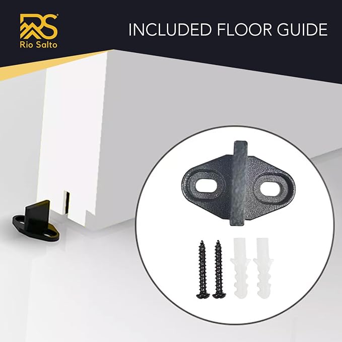 Rio Salto Gold Barn Door Hardware Kit 7ft Length Sliding Door Hardware Luxury - Image 8