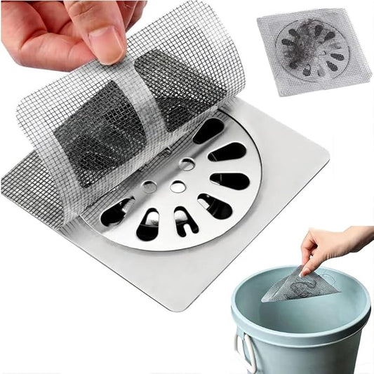 Disposable Shower Drain Hair Catcher Mesh Stickers, Bathroom Sink and Tub Drain by WangCai